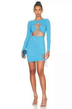 Платье мини superdown Roxanne Keyhole, синий