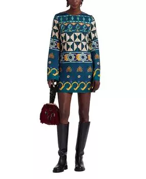 Платье Mini Supreme Swing в цвете Casareale Placee Emerald La DoubleJ, зеленый