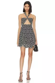 Платье мини Tularosa Heidi, цвет Black & White Floral