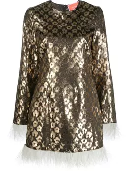 Платье мини Twiggy с перьями La DoubleJ, черный