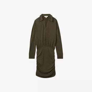 Платье-Мини Victoria с рюшами и плетением Reiss, хаки