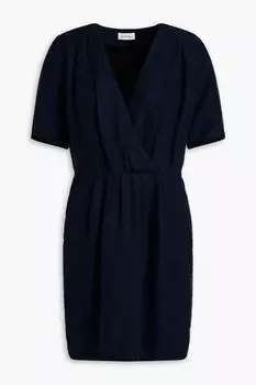 Платье мини Vimbow из сатинированной ткани с запахом AMERICAN VINTAGE, нави