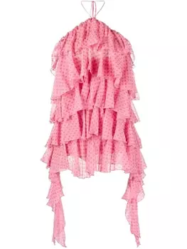 Платье мини в горох Blumarine, розовый