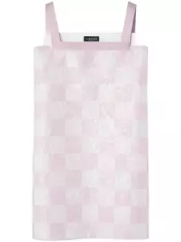 Платье мини в клетку VERSACE, розовый