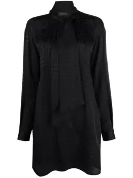 Платье мини в ломаную клетку Fabiana Filippi, синий