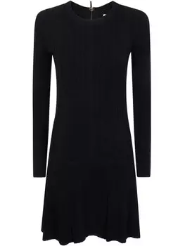 Платье-мини в мелкий рубчик от Michael Michael Kors, черный