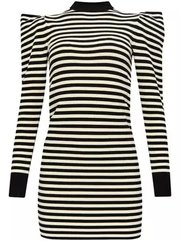 Платье мини в полоску Max Mara, черный