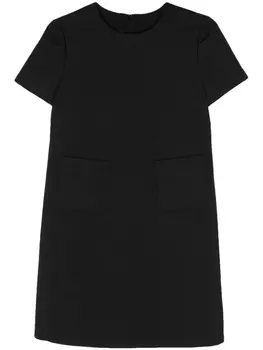 Платье мини в рубчик Emporio Armani, черный