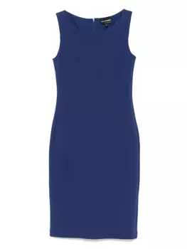 Платье мини в рубчик Emporio Armani, синий