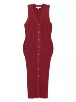 Платье мини в рубчик MICHAEL KORS, красный