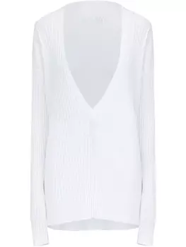 Платье мини в рубчик MM6 Maison Margiela, белый