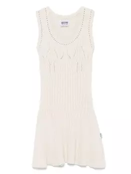 Платье мини в рубчик MOSCHINO JEANS, нейтральный