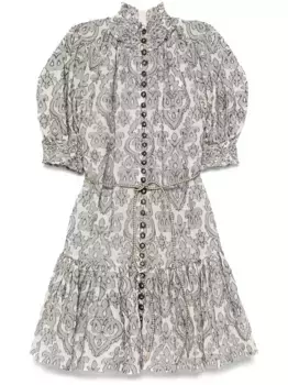 Платье мини Wylie Lantern ZIMMERMANN, черный