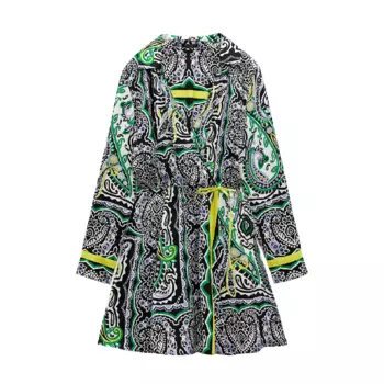 Платье-мини Zara Printed Mini, мультиколор