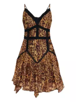 Платье мини Zia AllSaints, коричневый