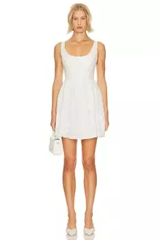 Платье мини Zimmermann Alight Corset, слоновая кость