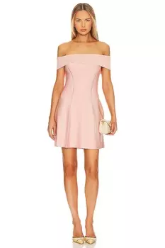 Платье мини Zimmermann Matchmaker Off The Shoulder, цвет Dusty Pink