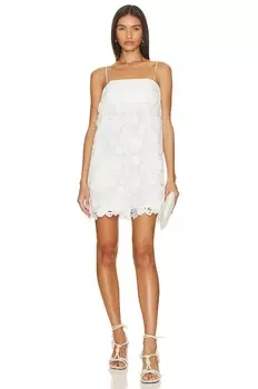 Платье мини Zimmermann Raie Flower, слоновая кость