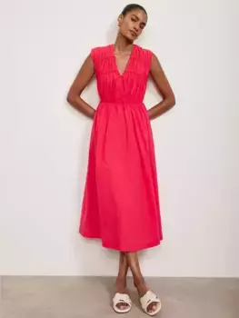 Платье Mint Velvet Tie Neck Midi, красный