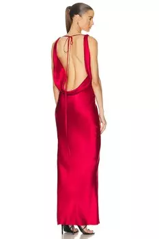 Платье Mirror Palais Plunging Back Cowl, цвет Scarlett
