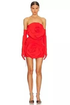 Платье MISCREANTS Rose With Gloves, красный