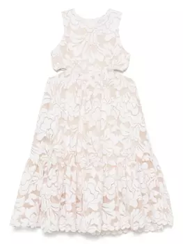 Платье Miss Grant Kids из цветочного кружева, нейтральный