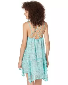 Платье Miss Me Paisley Handkerchief Hem Dress, цвет Bright Green