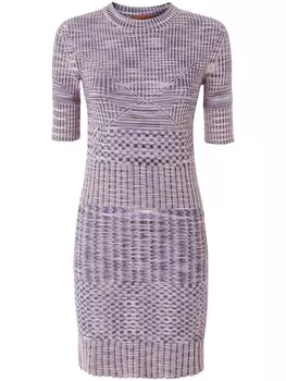 Платье Missoni из меланжевого трикотажа, синий
