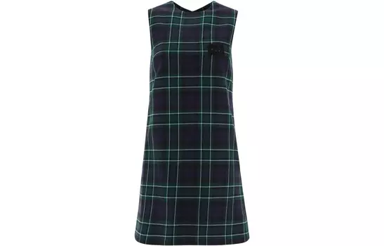 Платье Miu Miu без рукавов, зеленый