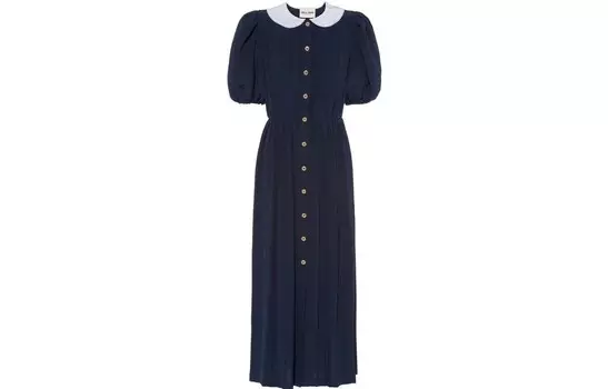 Платье Miu Miu с короткими рукавами, черный