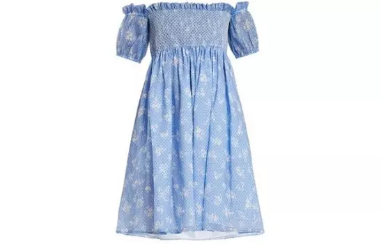 Платье Miu Miu с короткими рукавами, синий