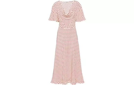 Платье Miu Miu с короткими рукавами, розовый