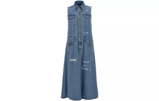 Платье Mm6 Maison Margiela без рукавов, синий