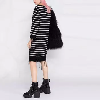 Платье Mm6 Maison Margiela с длинными рукавами, черный