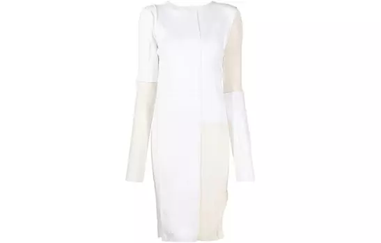 Платье Mm6 Maison Margiela с длинными рукавами, бежевый