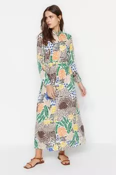 Платье - Многоцветный - Базовый Trendyol Modest, разноцветный