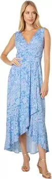 Платье Моана Макси Lilly Pulitzer, цвет Boca Blue Sea What I Sea