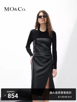 Платье Moco из искуственной кожи, черный