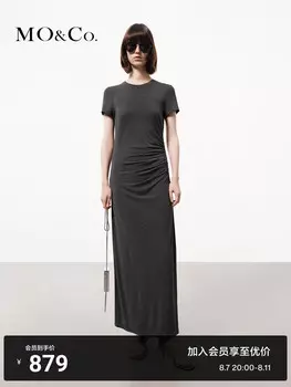 Платье Moco Moanke с короткими рукавами, темно-серый