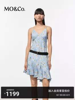 Платье Moco Moanke с V-образным вырезом, синий