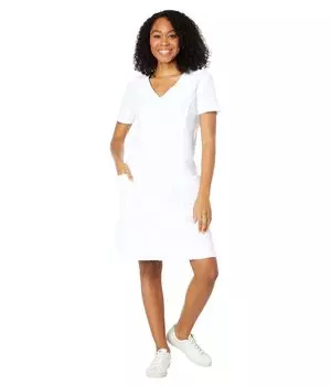 Платье Mod-o-doc, Ottoman Rib Short Sleeve Seamed Shift Dress