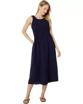 Платье Mod-o-doc Smocked Tank Midi Dress, цвет Navy Licorice