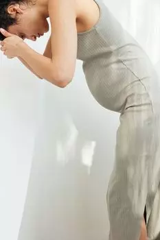 Платье Mom в рубчик H&M, зеленый