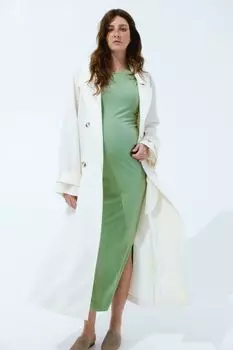 Платье Mom в рубчик H&M, зеленый
