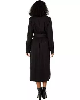 Платье MONROW Linen Tie Dress, черный