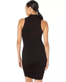 Платье MONROW Super Soft Mock Neck Tank Dress, черный