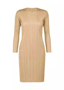 Платье monthly colors : august Pleats Please Issey Miyake, бежевый