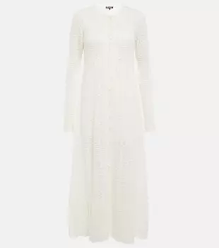 Платье Monviso из кашемира и шелка LORO PIANA, белый