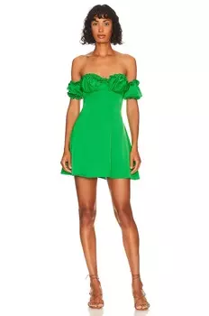 Платье MORE TO COME Randy Off Shoulder, зеленый