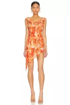 Платье MORE TO COME Valentina Asymmetrical, цвет Orange Multi